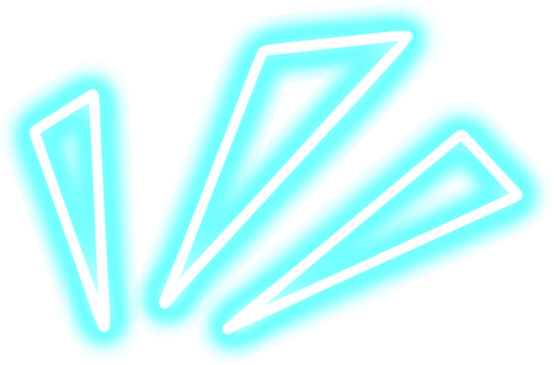 Blue neon decoration